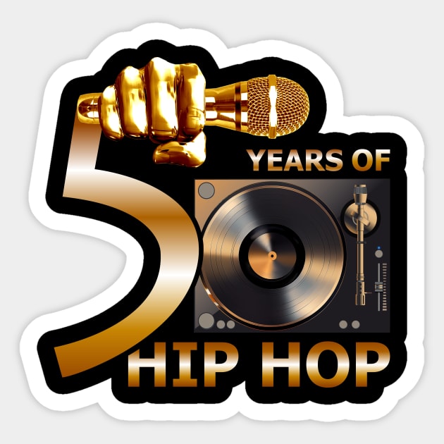 Original 50 Years of Hip Hop Classic W Turntable Sticker by Profit